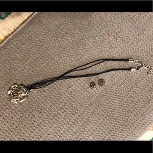 Brighton Rose Necklace and Earring Set